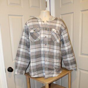 Wrangler authentic grey grey checkered design quilted lined jacket - Size XL